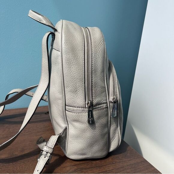 MICHAEL KORS Grey Leather Mercer Backpack Jaycee Shiela Shoulder Bag - Picture 5 of 10